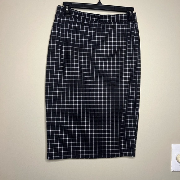 Cotton on windowpane stretch pencil skirt - Picture 4 of 4